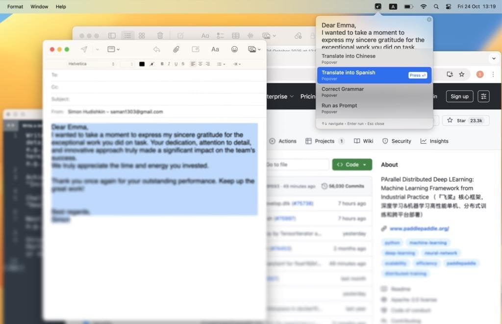 Promptix – используйте ИИ в любом приложении (macOS)