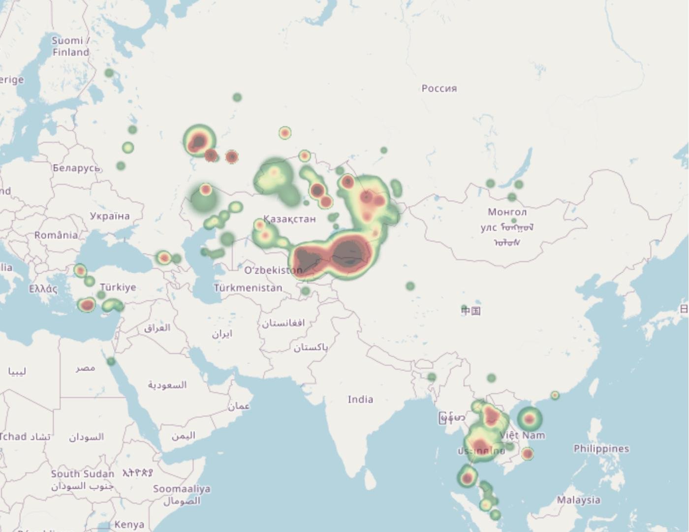 Тепловая карта всех моих правок