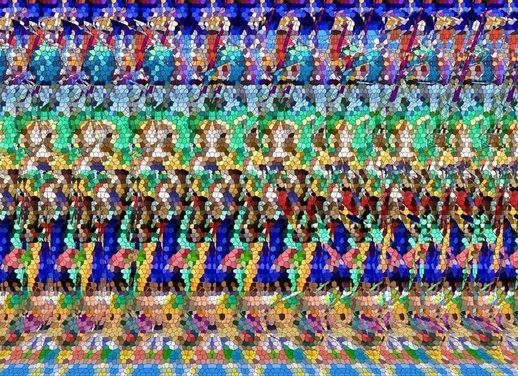 дух по центру, слева и справа по рыцарю