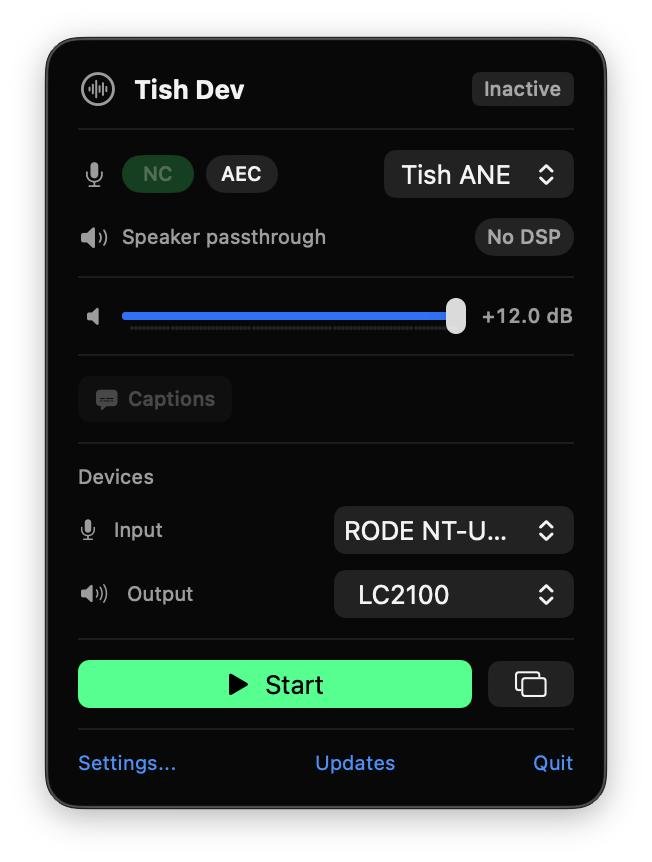 Меню-бар приложение