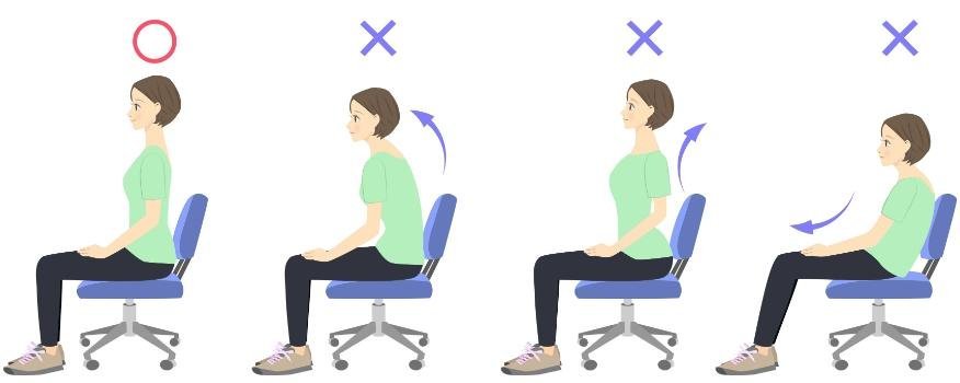 Кстати у девушки с кругом над головой, поддержка спины существует отдельно от спины и ничего не поддерживает, поэтому сидеть удобно так не получится