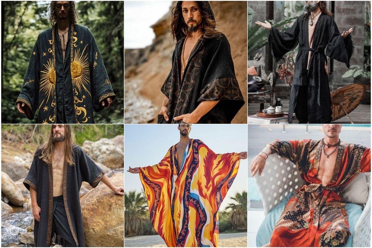 халаты и кимоно бывают тысячи разных фасонов и расцветок, удобные и яркие