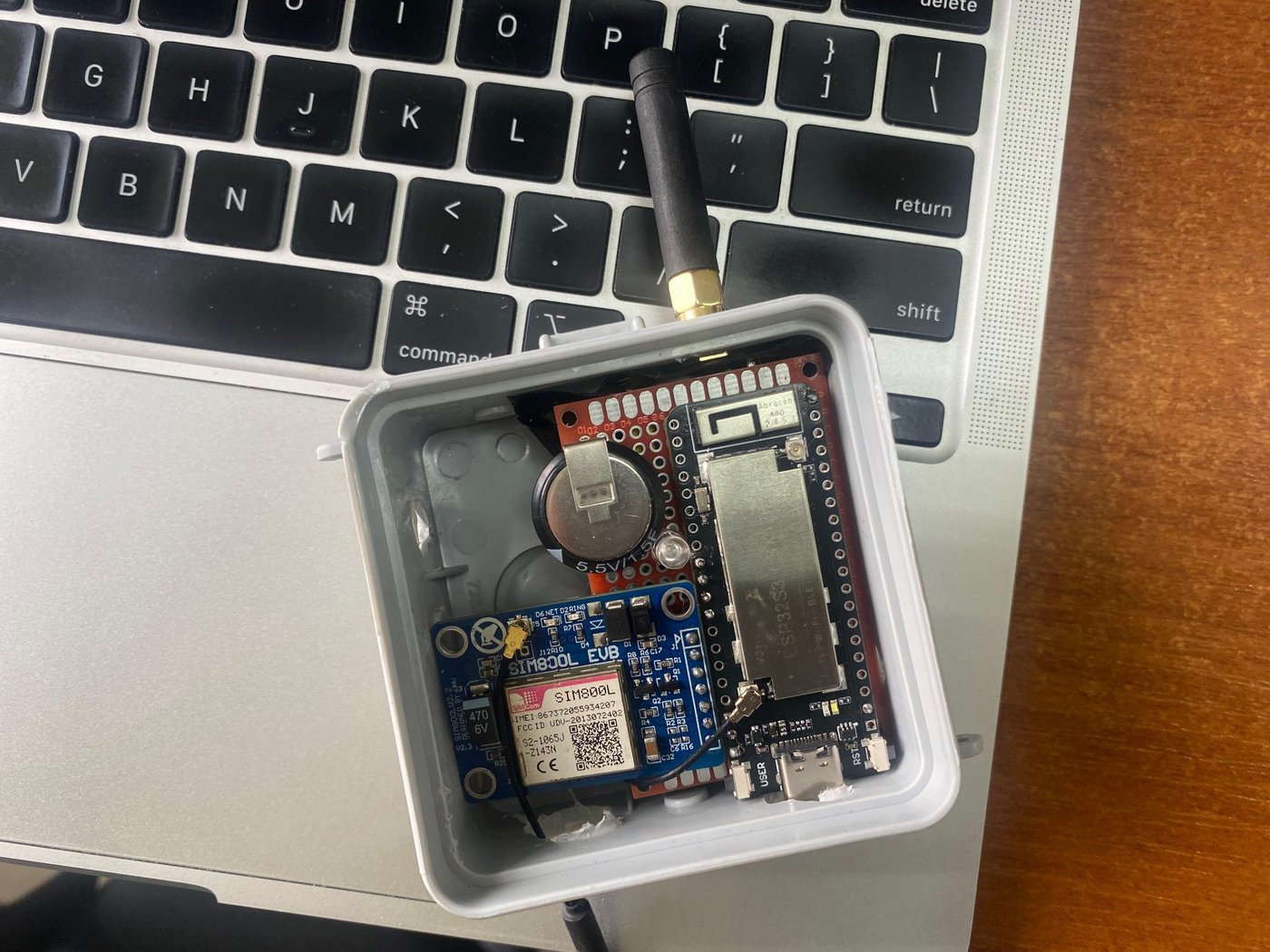 Приемник из модуля Heltec и GSM на макетке