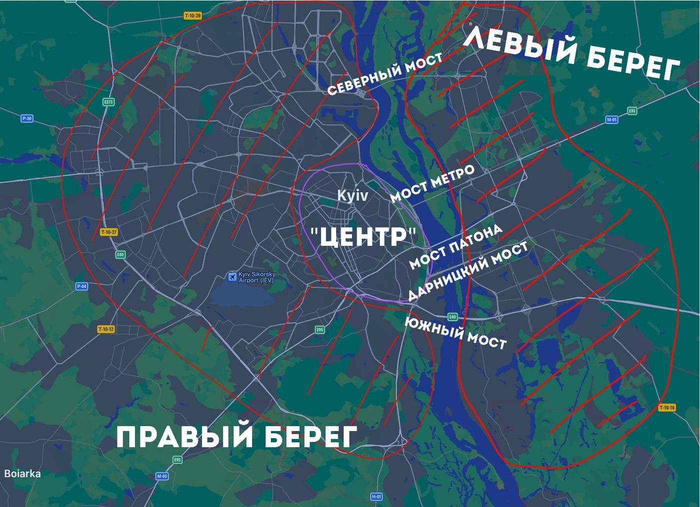 Карта Киева по версии Sazerland