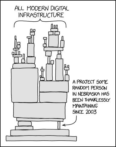 Dependency — https://xkcd.com/2347/