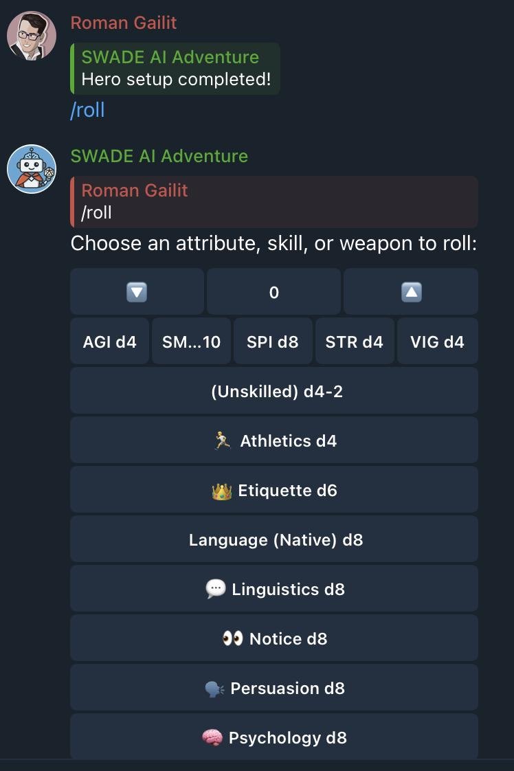 Телеграмный UI персонажа c нестандартным набором навыков нацеленным на более социальный геймплей со скандалами-интригами-расследованиями в викторианскую эпоху