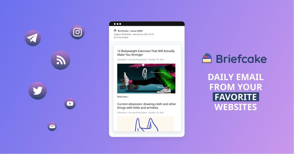 briefcake - daily email from your favorite websites