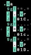 Колонны операторов J передают значение Va для использования в других секвенсорах T