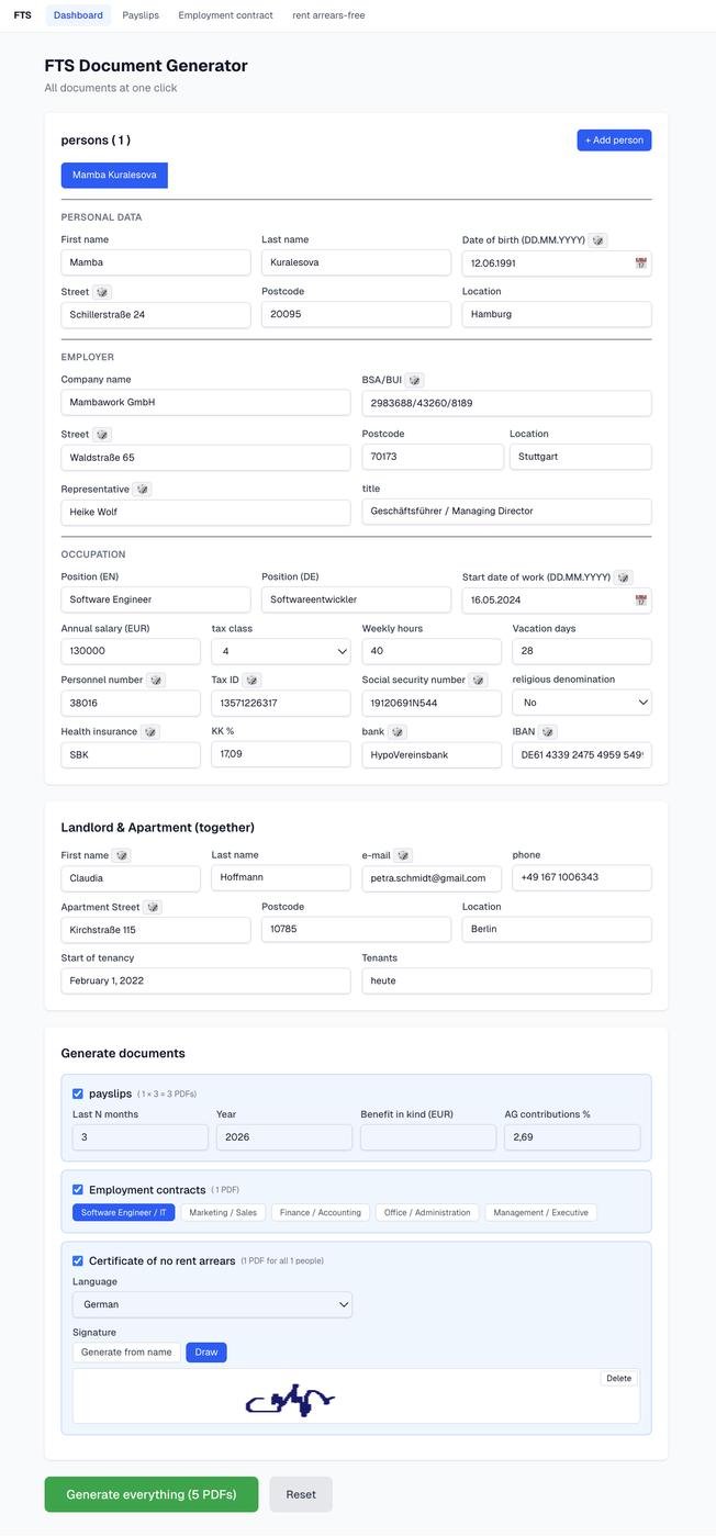 заполняешь все данные сам или рандомно и получаешь нужные пдфки